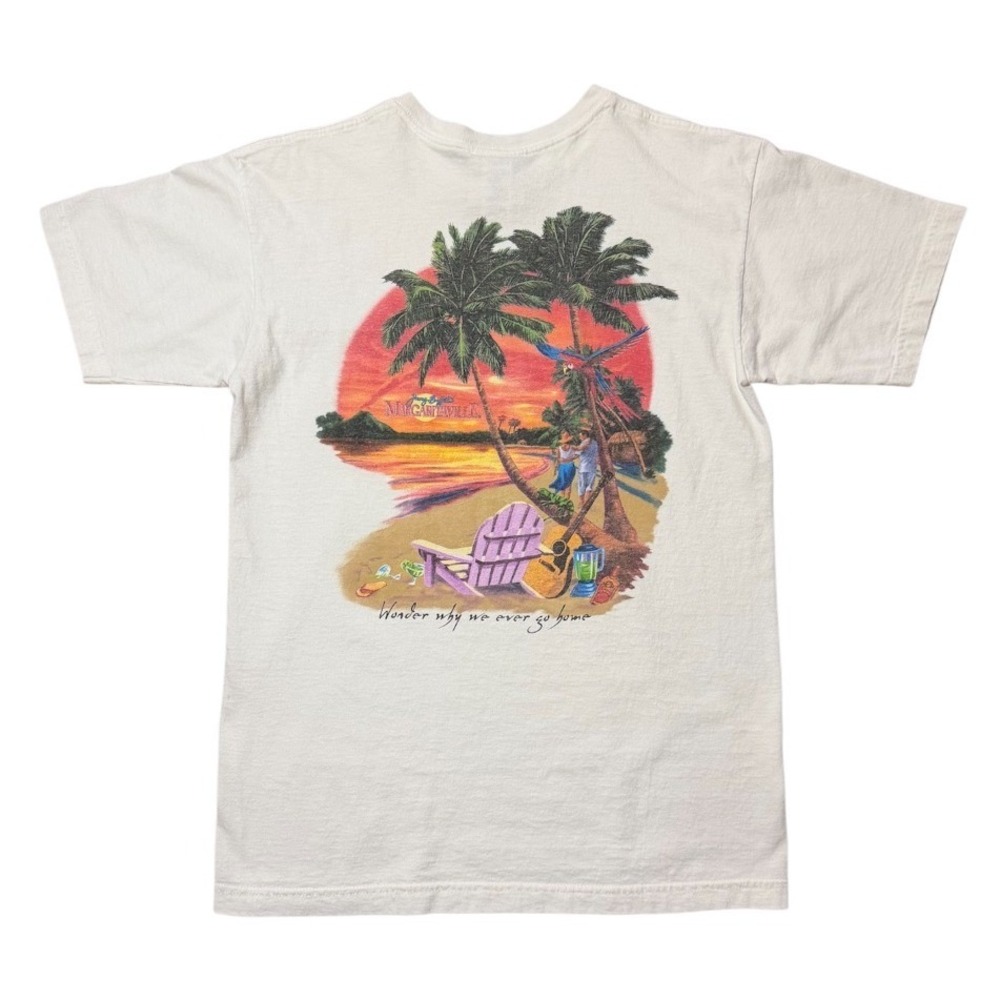 Vintage 90s Y2K Jimmy Buffett Margaritaville Orlando Beach Surf Graphic T-shirt